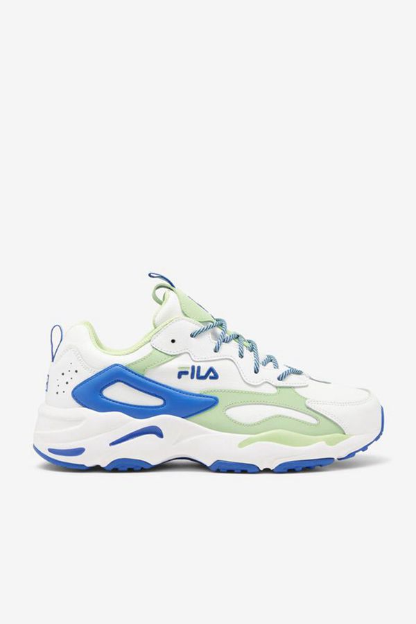 Fila Ray Tracer Men's Sneakers - White/Blue/Green,NZ 340-82041